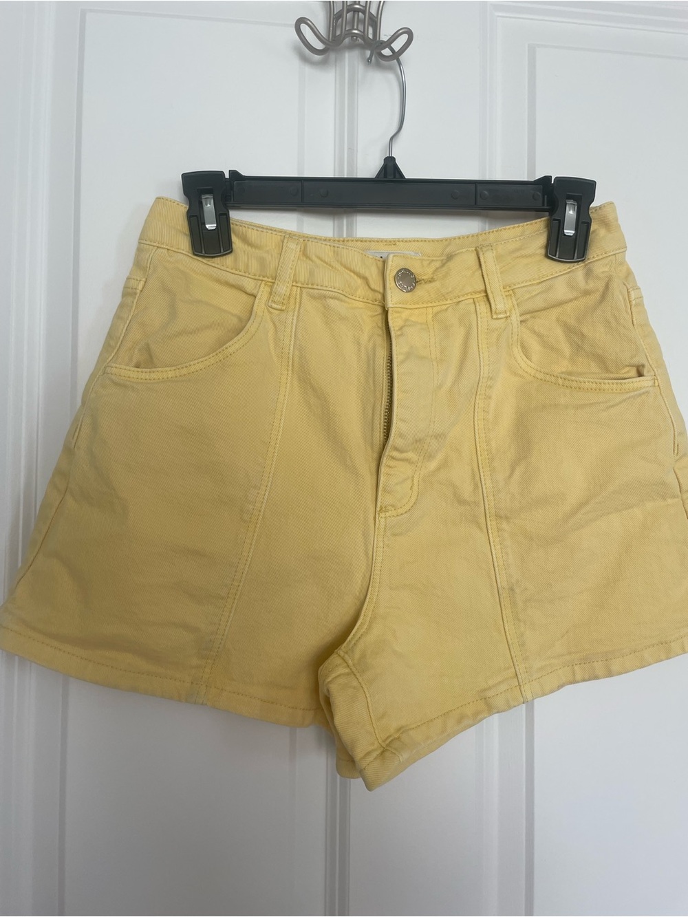 ROLLA'S Yellow High-Waist Denim Shorts